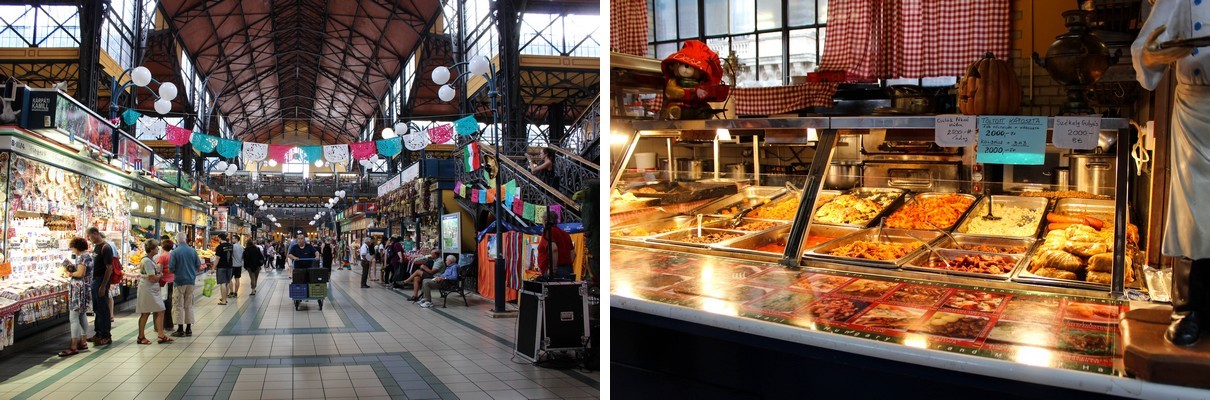 Lunchen bij de Centrale Markthal in Boedapest