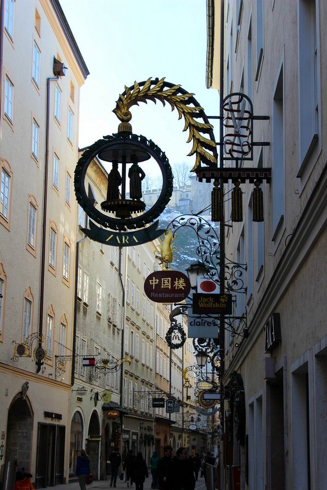 De Getreidegasse in Salzburg