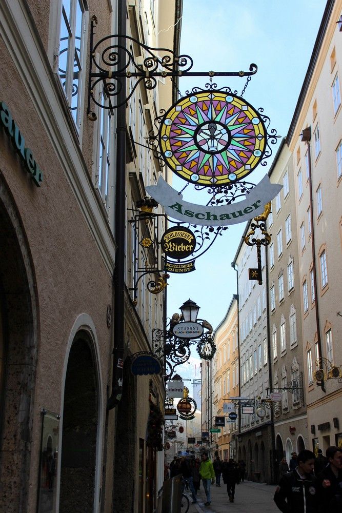 De Getreidegasse in Salzburg