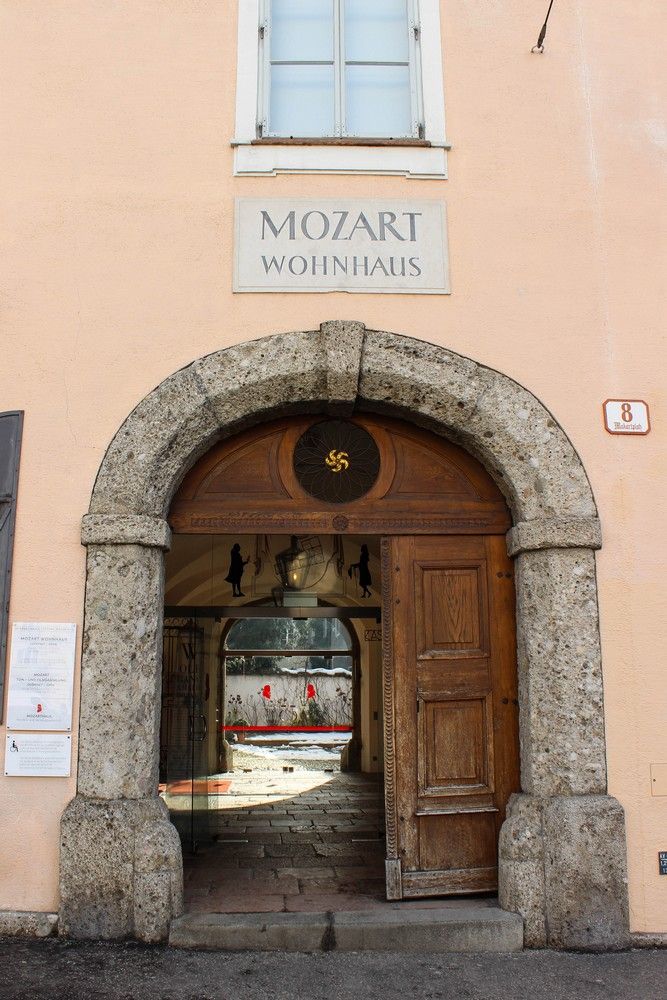 Het Mozart woonhuis in Salzburg