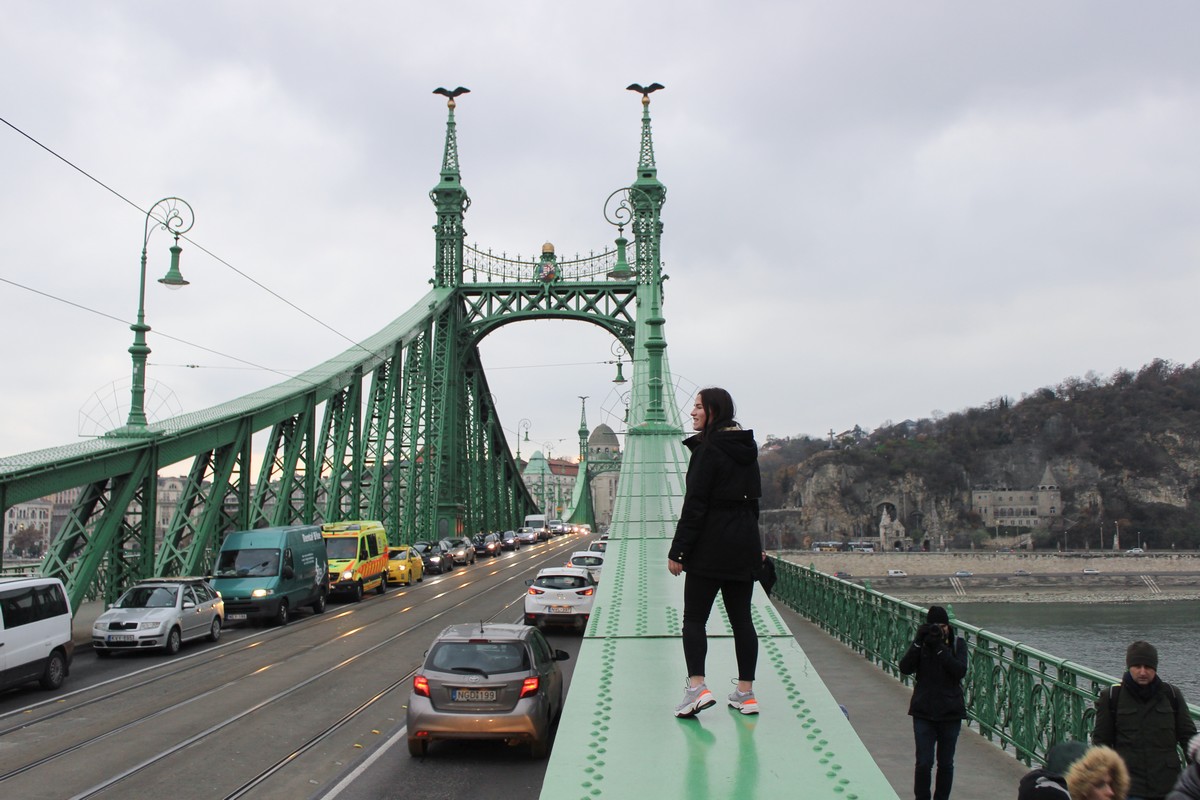 Op de Vrijheidsbrug in Boedapest