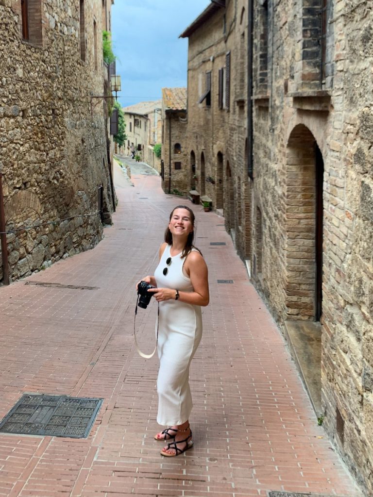 Bregke Scholten in San Gimignano