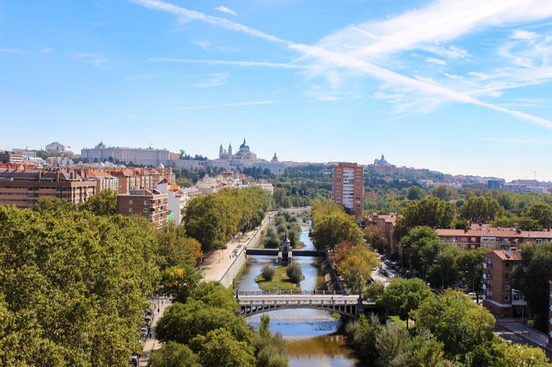 Uitzicht kabelbaan Madrid